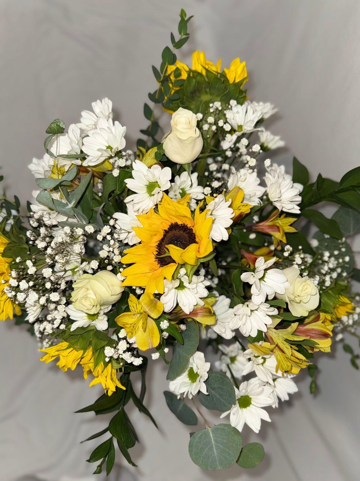Florero de girasoles