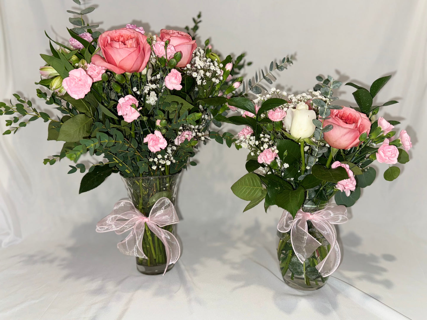 Combo de Rosas Rosadas y Blancas