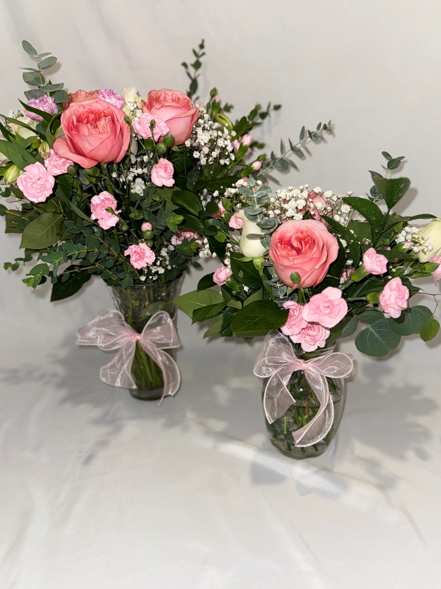 Combo de Rosas Rosadas y Blancas