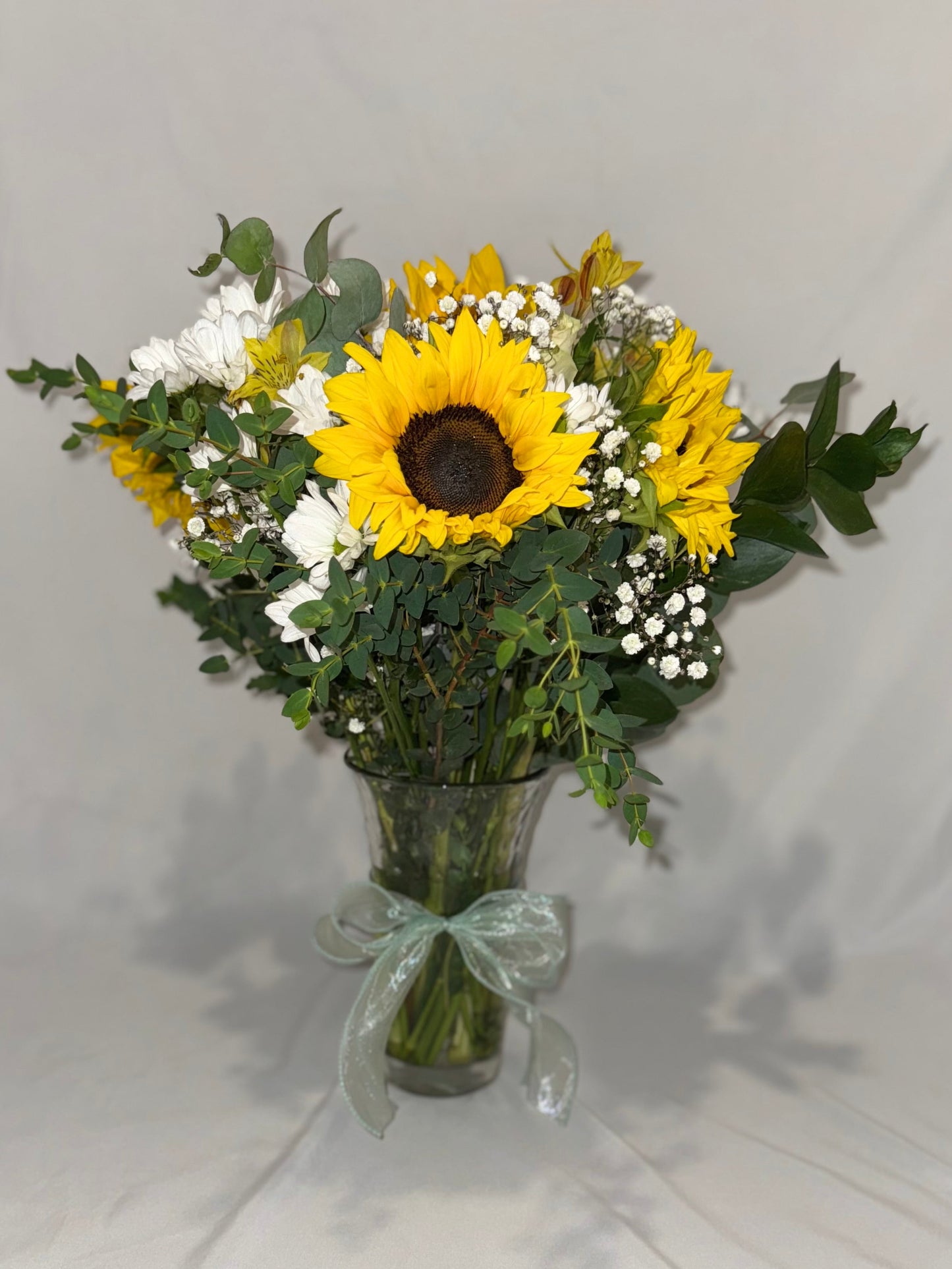 Florero de girasoles