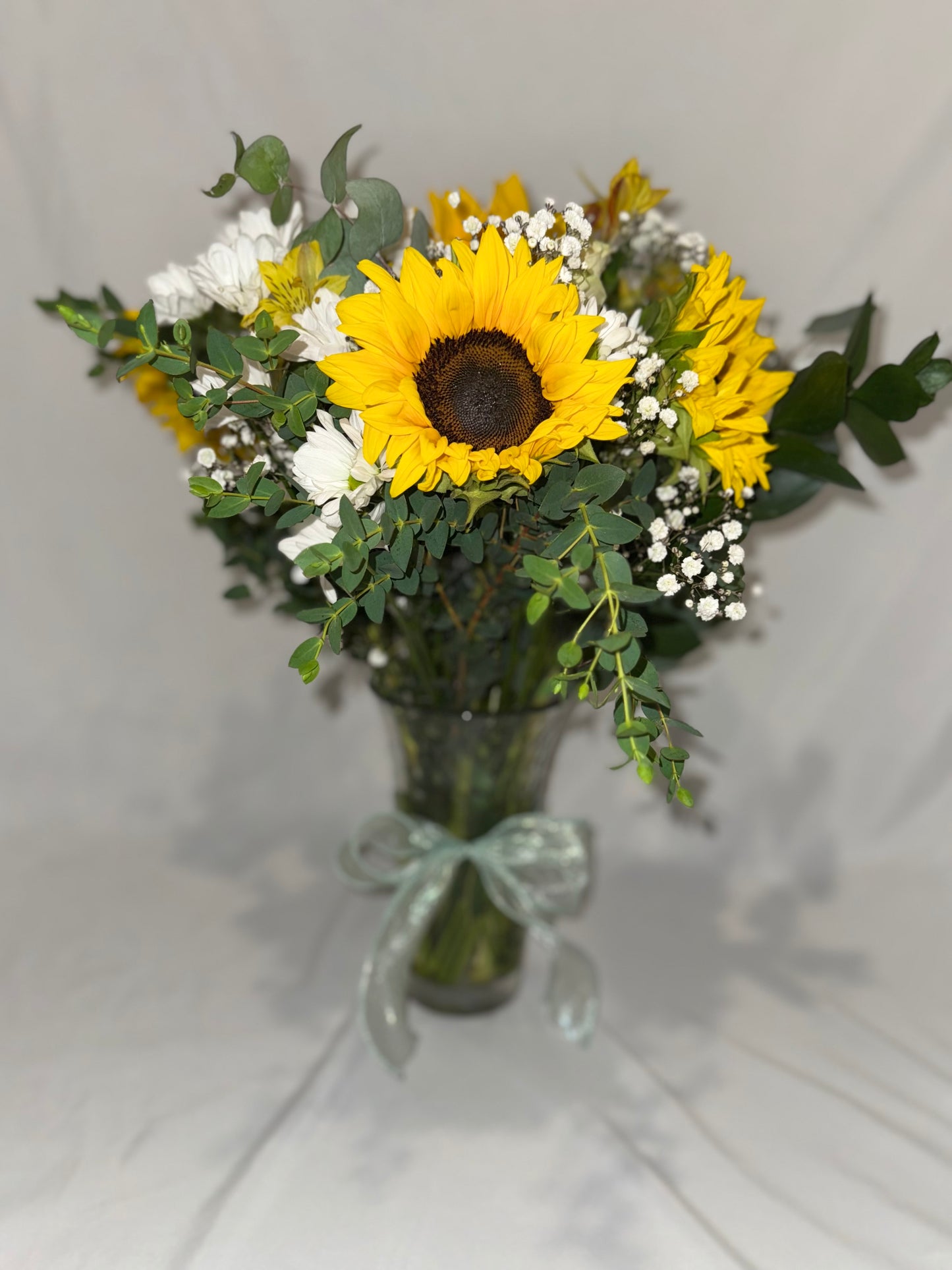 Florero de girasoles