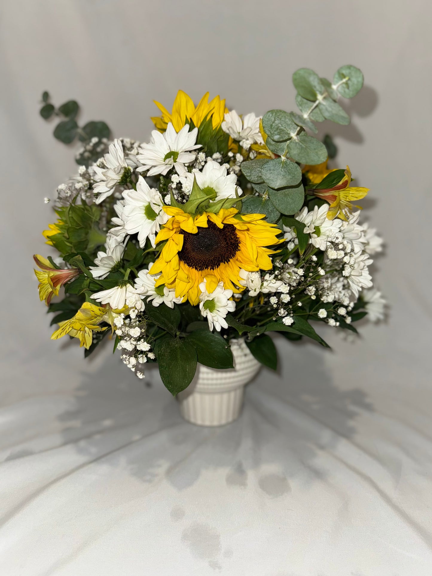 Cesta de girasoles